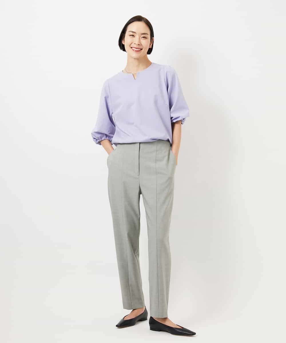 FMKGD05180 MICHEL KLEIN(ミッシェルクラン) 異素材スリーブカットソー ネイビー