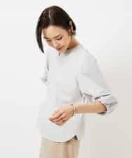 FMKGD05180 MICHEL KLEIN(ミッシェルクラン) 異素材スリーブカットソー ネイビー