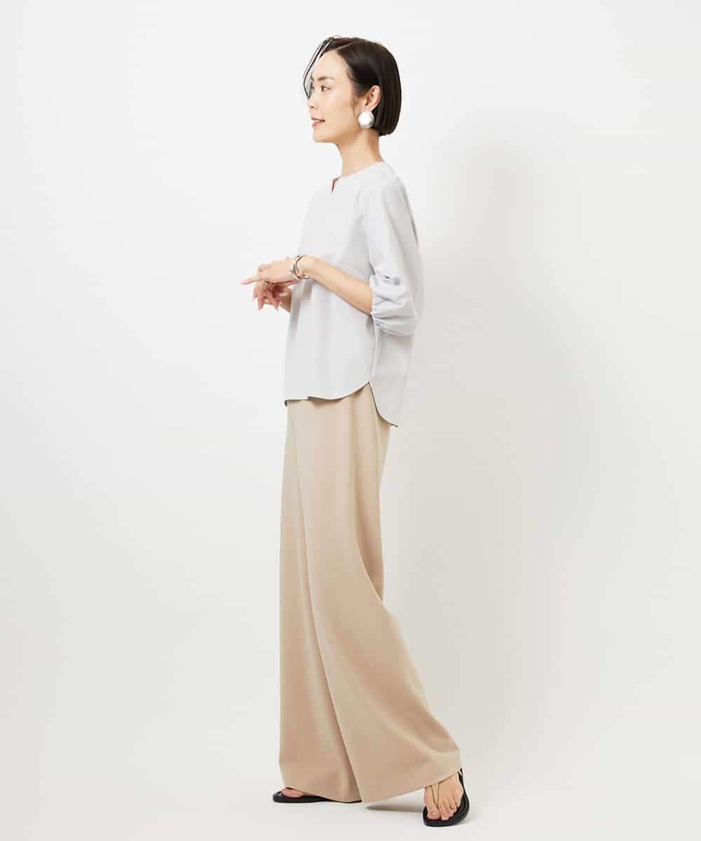 FMKGD05180 MICHEL KLEIN(ミッシェルクラン) 異素材スリーブカットソー ネイビー