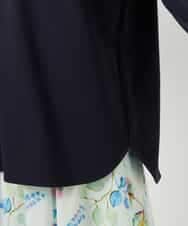 FMKGD05180 MICHEL KLEIN(ミッシェルクラン) 異素材スリーブカットソー ネイビー