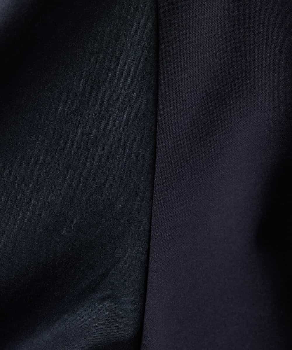 FMKGD05180 MICHEL KLEIN(ミッシェルクラン) 異素材スリーブカットソー ネイビー