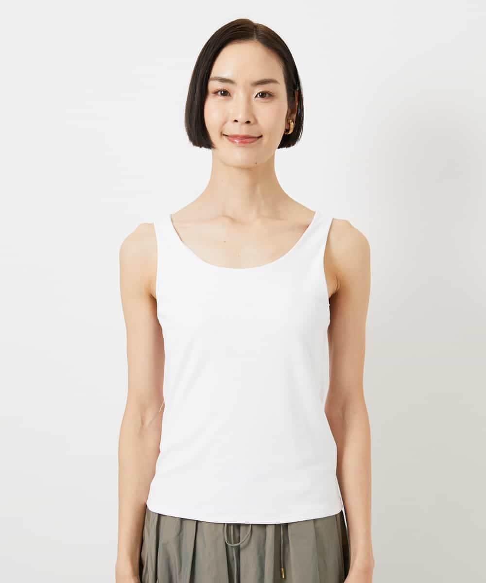 FMKGD06110 MICHEL KLEIN(ミッシェルクラン) [遮熱効果素材]タンクトップ ホワイト