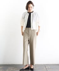 FMKGD07120 MICHEL KLEIN(ミッシェルクラン) [遮熱効果素材]クリーンシルエットTシャツ ブラック