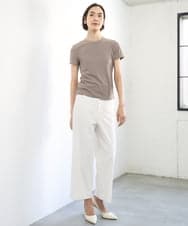 FMKGD07120 MICHEL KLEIN(ミッシェルクラン) [遮熱効果素材]クリーンシルエットTシャツ ブラック