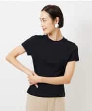 FMKGD07120 MICHEL KLEIN(ミッシェルクラン) [遮熱効果素材]クリーンシルエットTシャツ ブラック