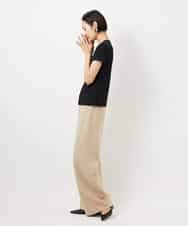 FMKGD07120 MICHEL KLEIN(ミッシェルクラン) [遮熱効果素材]クリーンシルエットTシャツ ブラック