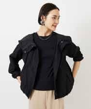 FMKGD07120 MICHEL KLEIN(ミッシェルクラン) [遮熱効果素材]クリーンシルエットTシャツ ブラック