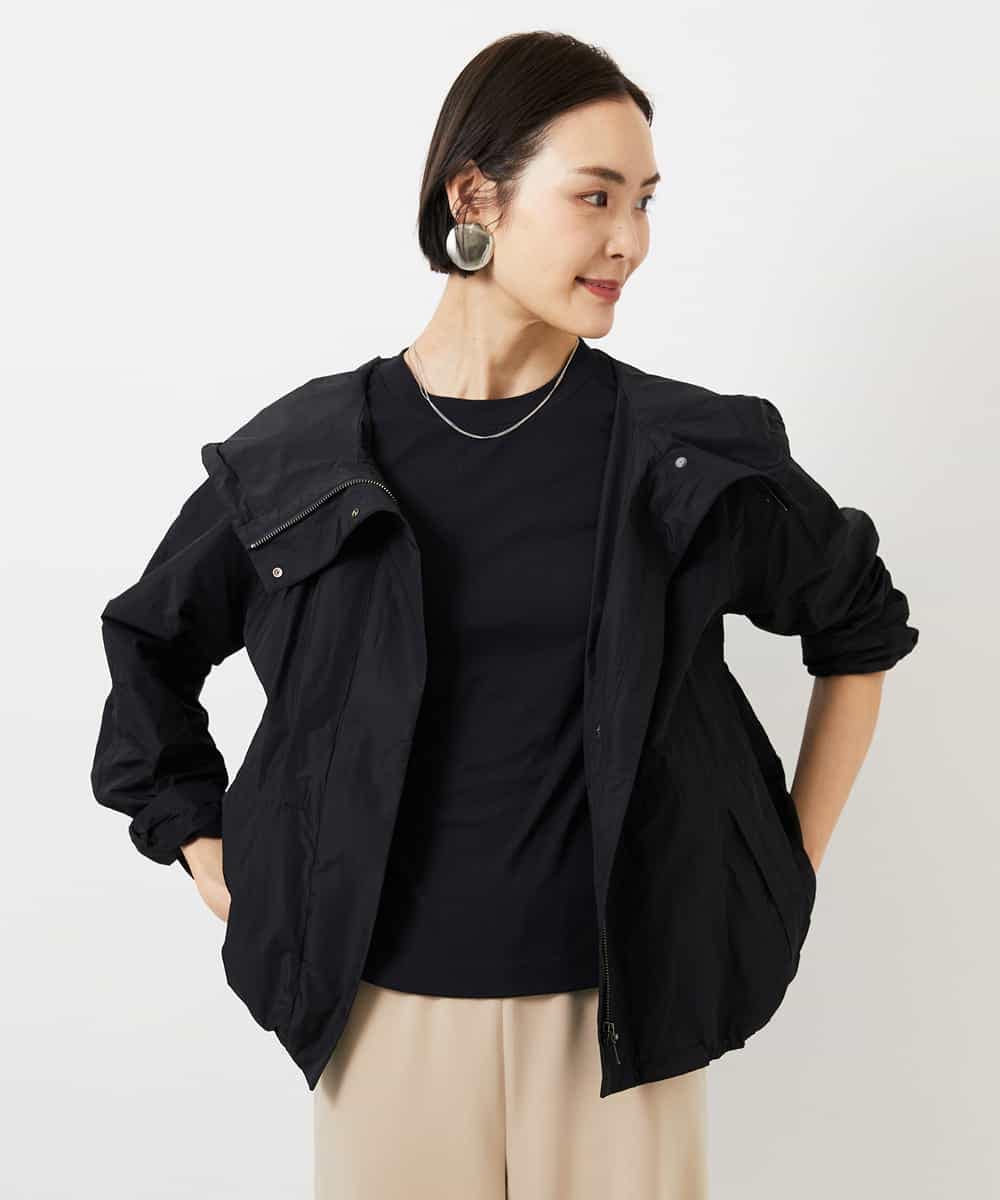 FMKGD07120 MICHEL KLEIN(ミッシェルクラン) [遮熱効果素材]クリーンシルエットTシャツ ブラック