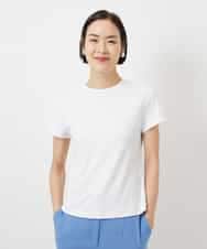 FMKGD07120 MICHEL KLEIN(ミッシェルクラン) [遮熱効果素材]クリーンシルエットTシャツ ブラック