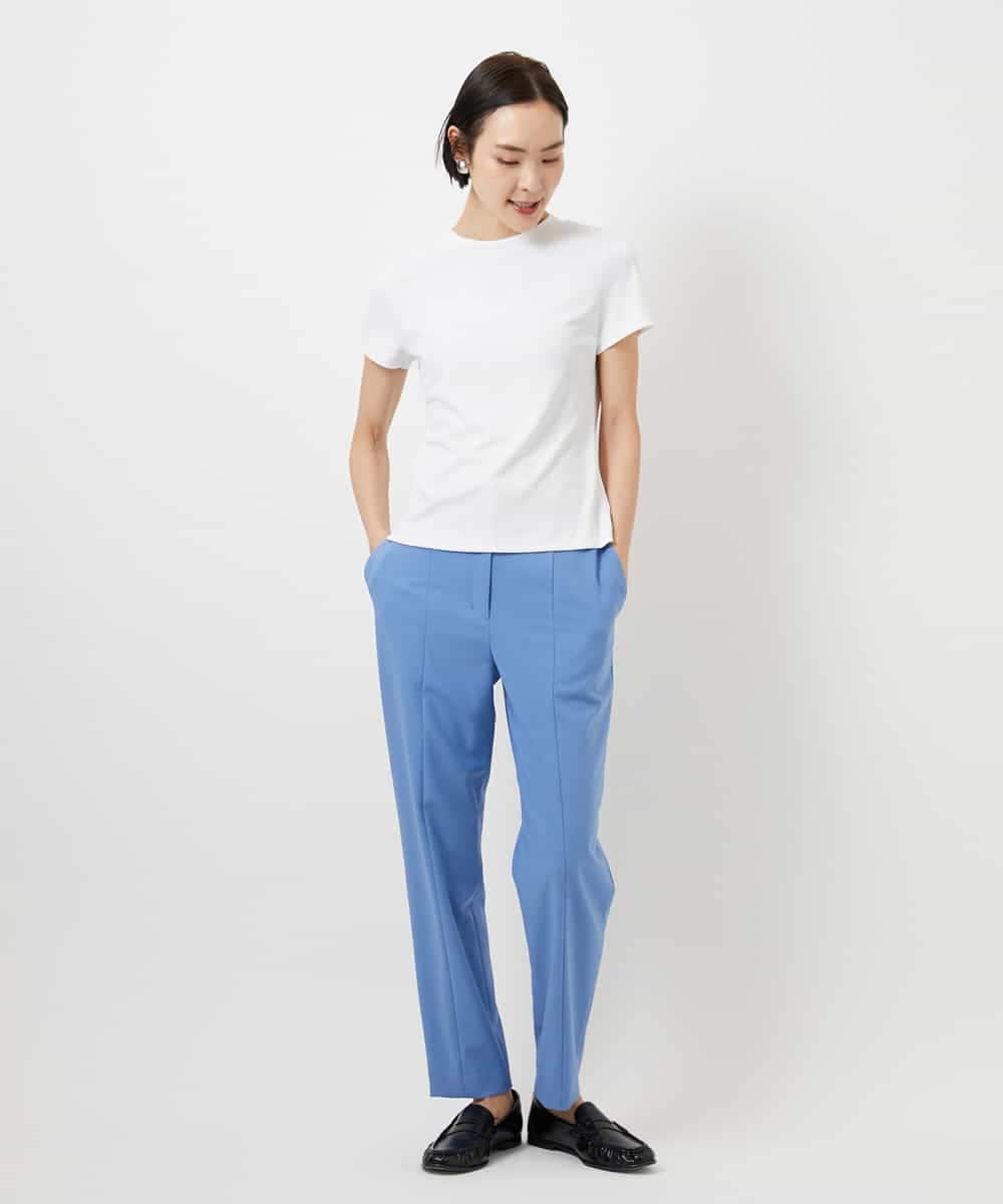 FMKGD07120 MICHEL KLEIN(ミッシェルクラン) [遮熱効果素材]クリーンシルエットTシャツ ブラック