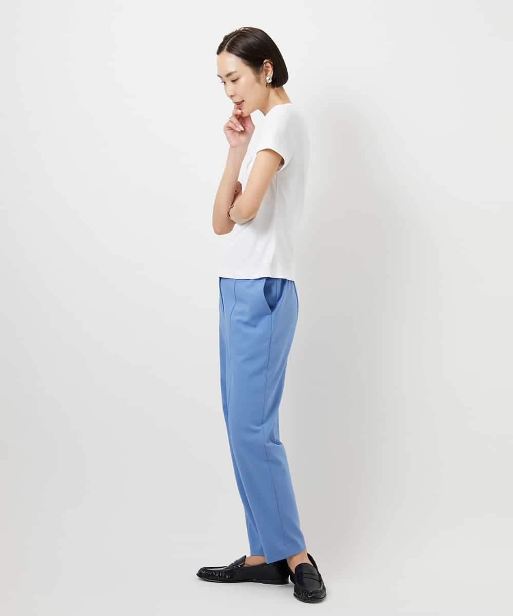 FMKGD07120 MICHEL KLEIN(ミッシェルクラン) [遮熱効果素材]クリーンシルエットTシャツ ブラック