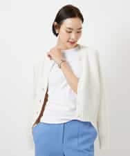 FMKGD07120 MICHEL KLEIN(ミッシェルクラン) [遮熱効果素材]クリーンシルエットTシャツ ブラック