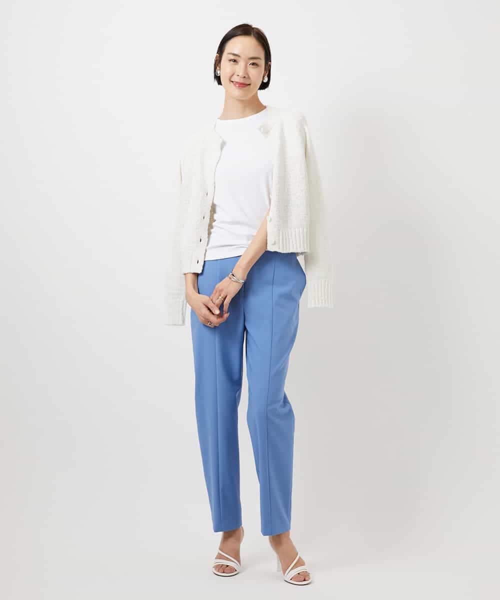 FMKGD07120 MICHEL KLEIN(ミッシェルクラン) [遮熱効果素材]クリーンシルエットTシャツ ブラック