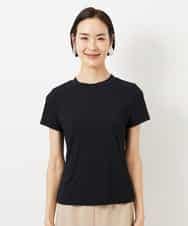 FMKGD07120 MICHEL KLEIN(ミッシェルクラン) [遮熱効果素材]クリーンシルエットTシャツ ブラック