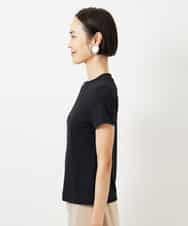 FMKGD07120 MICHEL KLEIN(ミッシェルクラン) [遮熱効果素材]クリーンシルエットTシャツ ブラック