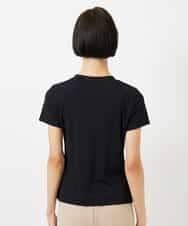 FMKGD07120 MICHEL KLEIN(ミッシェルクラン) [遮熱効果素材]クリーンシルエットTシャツ ブラック