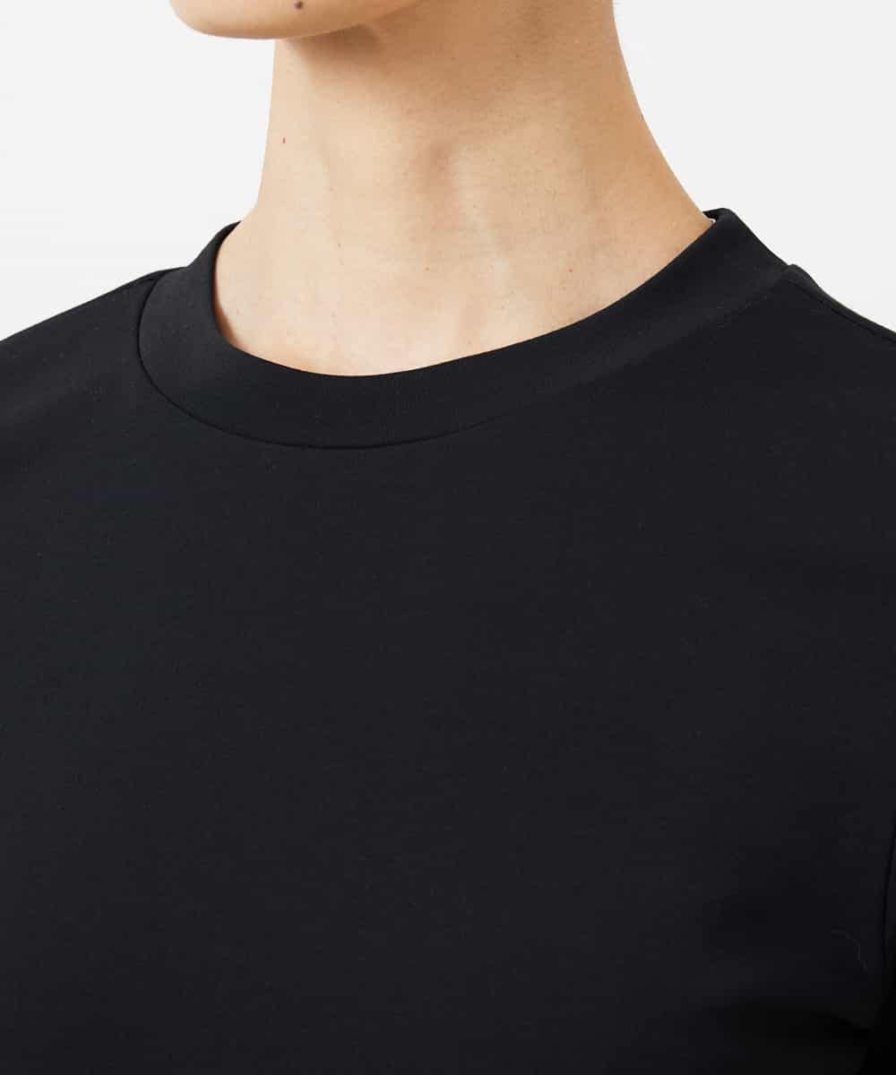 FMKGD07120 MICHEL KLEIN(ミッシェルクラン) [遮熱効果素材]クリーンシルエットTシャツ ブラック