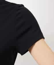 FMKGD07120 MICHEL KLEIN(ミッシェルクラン) [遮熱効果素材]クリーンシルエットTシャツ ブラック