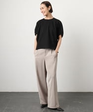 FMKGD10180 MICHEL KLEIN(ミッシェルクラン) [接触冷感]サッカードルマンスリーブカットソー ブラック