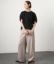 FMKGD10180 MICHEL KLEIN(ミッシェルクラン) [接触冷感]サッカードルマンスリーブカットソー ブラック