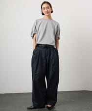 FMKGD10180 MICHEL KLEIN(ミッシェルクラン) [接触冷感]サッカードルマンスリーブカットソー ブラック