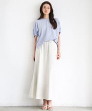 FMKGD10180 MICHEL KLEIN(ミッシェルクラン) [接触冷感]サッカードルマンスリーブカットソー ブラック