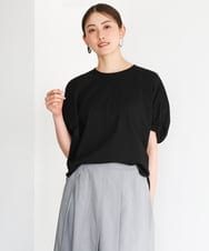 FMKGD10180 MICHEL KLEIN(ミッシェルクラン) [接触冷感]サッカードルマンスリーブカットソー ブラック