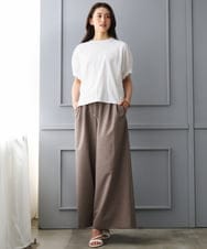 FMKGD10180 MICHEL KLEIN(ミッシェルクラン) [接触冷感]サッカードルマンスリーブカットソー ブラック