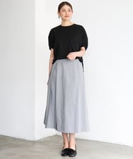 FMKGD10180 MICHEL KLEIN(ミッシェルクラン) [接触冷感]サッカードルマンスリーブカットソー ブラック