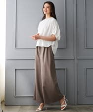 FMKGD10180 MICHEL KLEIN(ミッシェルクラン) [接触冷感]サッカードルマンスリーブカットソー ブラック