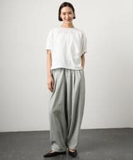 FMKGD10180 MICHEL KLEIN(ミッシェルクラン) [接触冷感]サッカードルマンスリーブカットソー ブラック