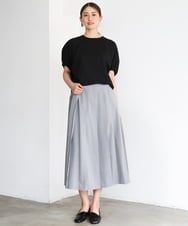 FMKGD10180 MICHEL KLEIN(ミッシェルクラン) [接触冷感]サッカードルマンスリーブカットソー ブラック