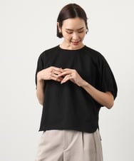 FMKGD10180 MICHEL KLEIN(ミッシェルクラン) [接触冷感]サッカードルマンスリーブカットソー ブラック