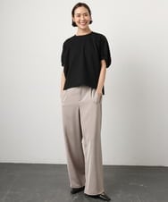 FMKGD10180 MICHEL KLEIN(ミッシェルクラン) [接触冷感]サッカードルマンスリーブカットソー ブラック