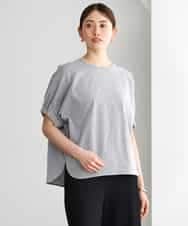 FMKGD10180 MICHEL KLEIN(ミッシェルクラン) [接触冷感]サッカードルマンスリーブカットソー ライトグレー