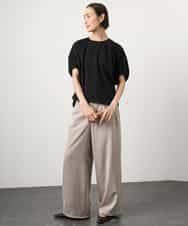 FMKGD10180 MICHEL KLEIN(ミッシェルクラン) [接触冷感]サッカードルマンスリーブカットソー ブラック