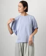 FMKGD10180 MICHEL KLEIN(ミッシェルクラン) [接触冷感]サッカードルマンスリーブカットソー ブラック