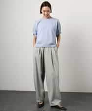 FMKGD10180 MICHEL KLEIN(ミッシェルクラン) [接触冷感]サッカードルマンスリーブカットソー ブラック