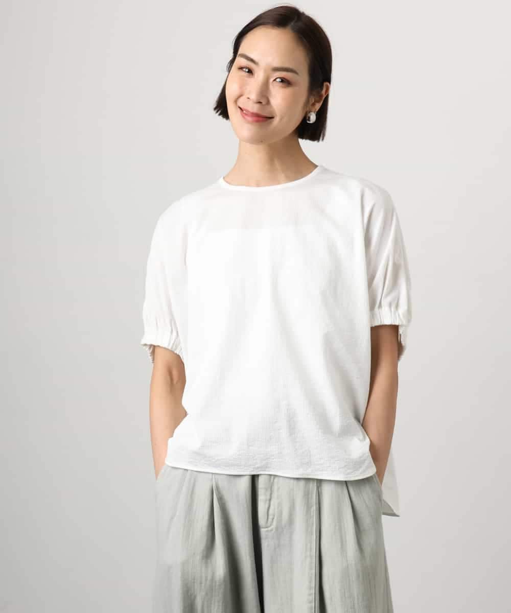 FMKGD10180 MICHEL KLEIN(ミッシェルクラン) [接触冷感]サッカードルマンスリーブカットソー ブラック