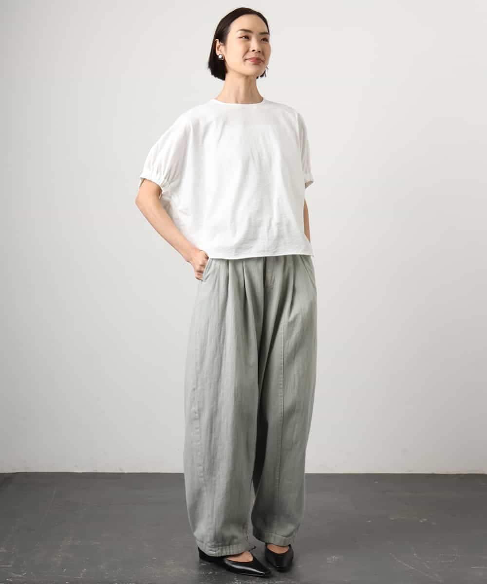 FMKGD10180 MICHEL KLEIN(ミッシェルクラン) [接触冷感]サッカードルマンスリーブカットソー ブラック