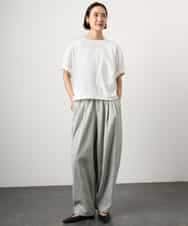 FMKGD10180 MICHEL KLEIN(ミッシェルクラン) [接触冷感]サッカードルマンスリーブカットソー ブラック