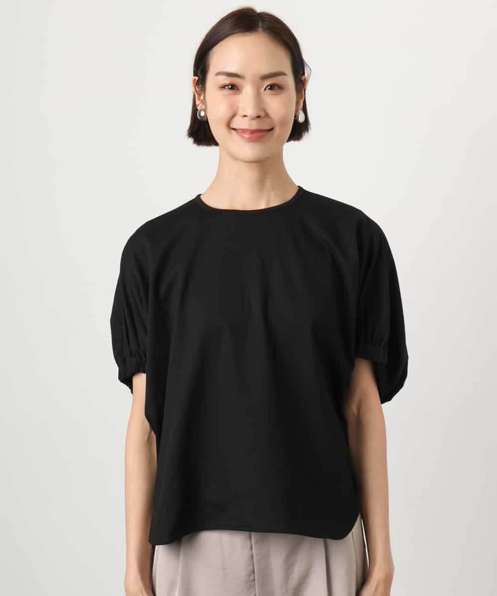 FMKGD10180 MICHEL KLEIN(ミッシェルクラン) [接触冷感]サッカードルマンスリーブカットソー ブラック