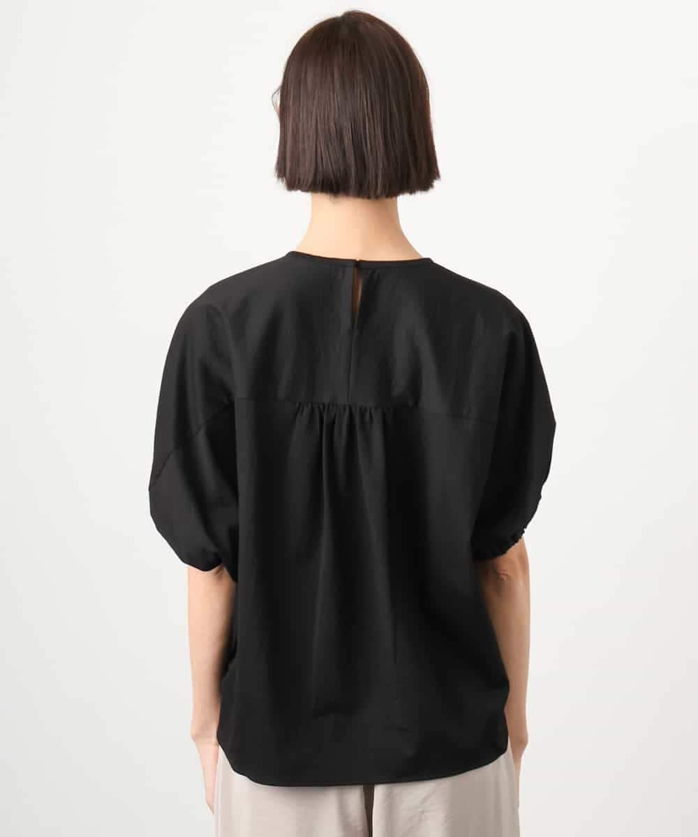 FMKGD10180 MICHEL KLEIN(ミッシェルクラン) [接触冷感]サッカードルマンスリーブカットソー ブラック