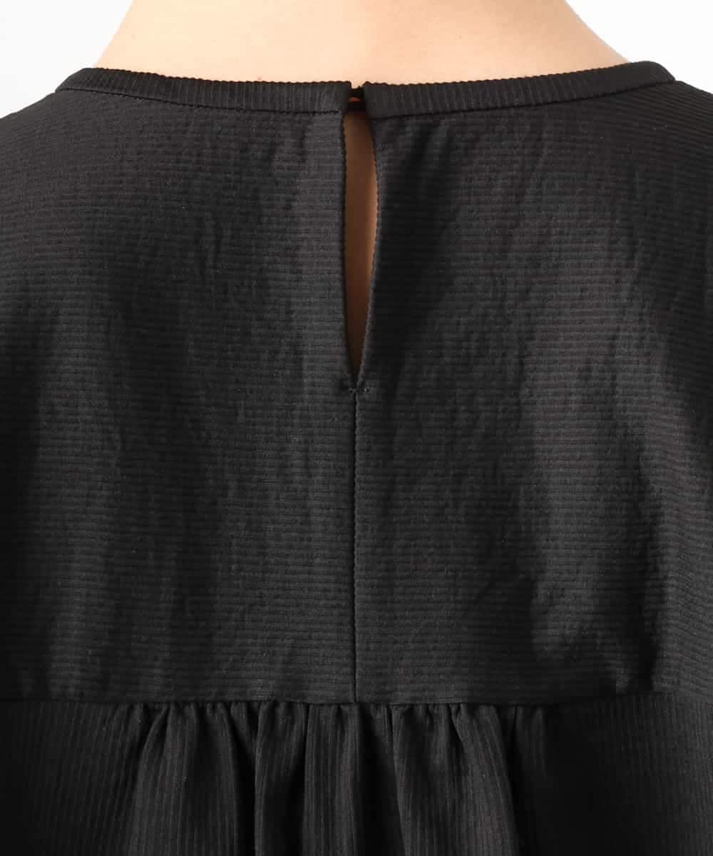 FMKGD10180 MICHEL KLEIN(ミッシェルクラン) [接触冷感]サッカードルマンスリーブカットソー ブラック