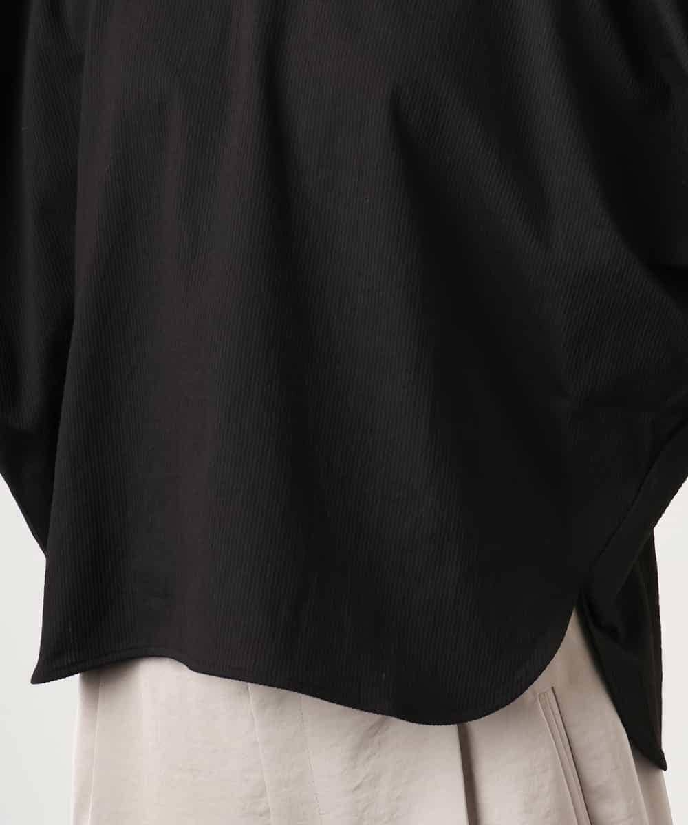 FMKGD10180 MICHEL KLEIN(ミッシェルクラン) [接触冷感]サッカードルマンスリーブカットソー ブラック