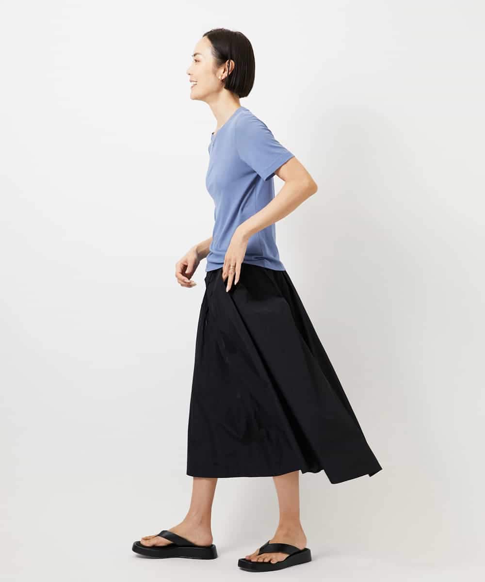 FMKGD11120 MICHEL KLEIN(ミッシェルクラン) シアークルーネック プルオーバー ブルー