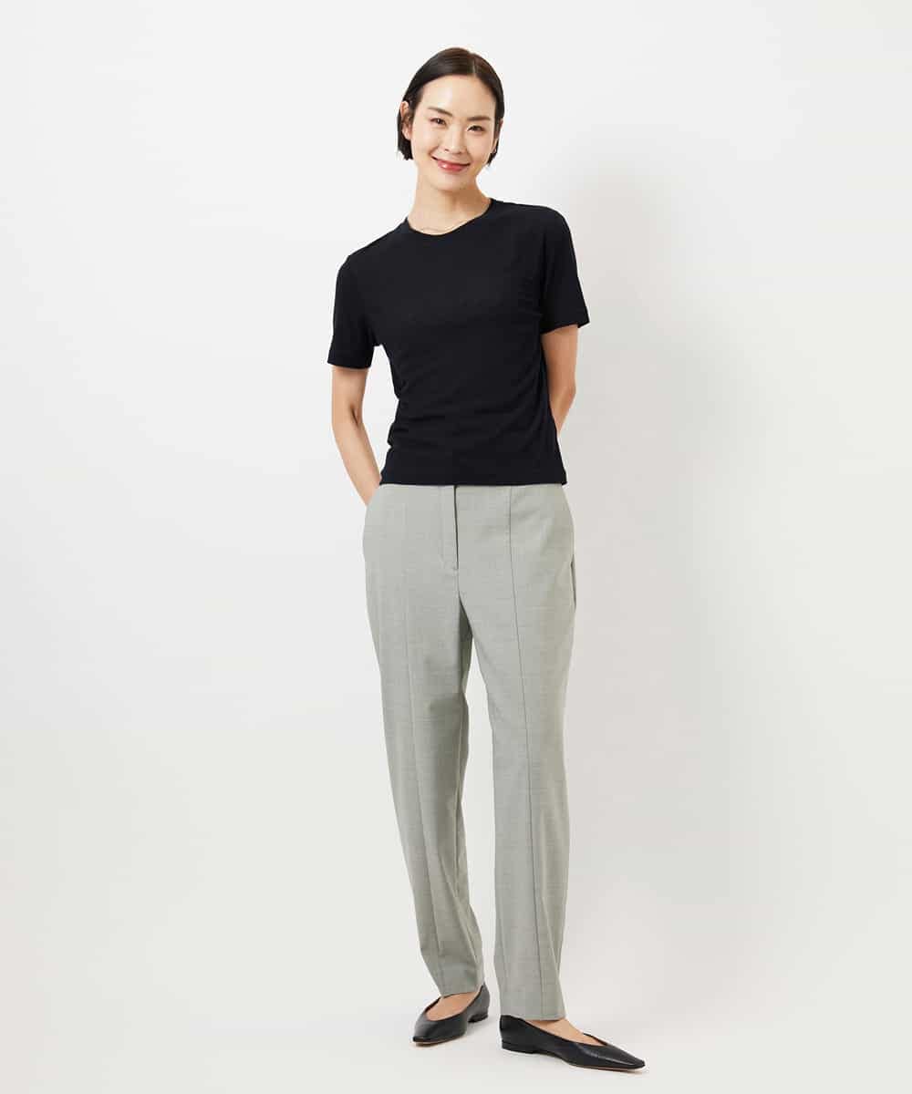 FMKGD11120 MICHEL KLEIN(ミッシェルクラン) シアークルーネック プルオーバー ブルー