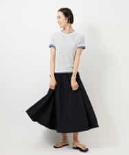 FMKGD11120 MICHEL KLEIN(ミッシェルクラン) シアークルーネック プルオーバー ブルー