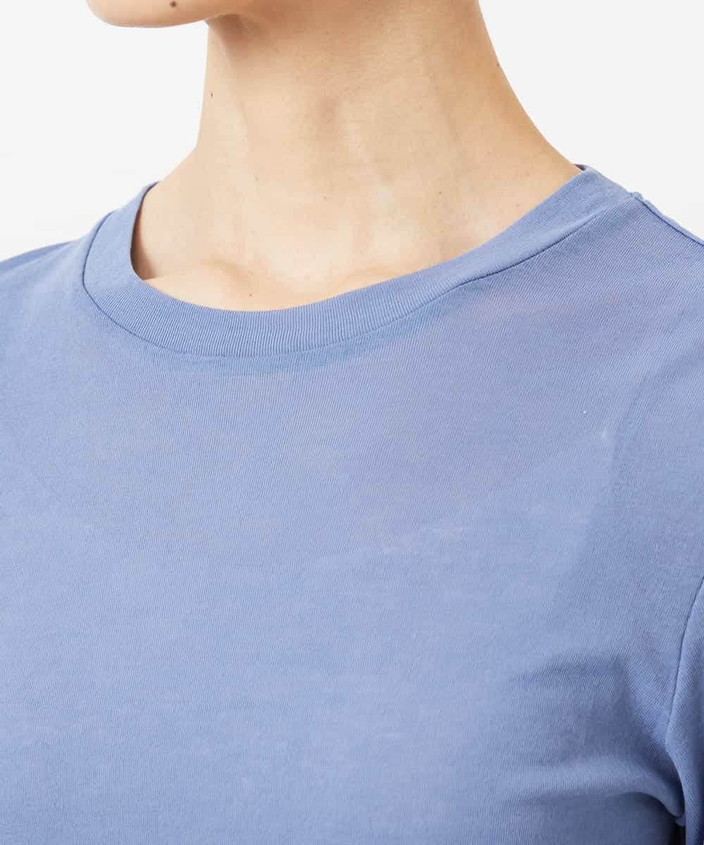 FMKGD11120 MICHEL KLEIN(ミッシェルクラン) シアークルーネック プルオーバー ブルー