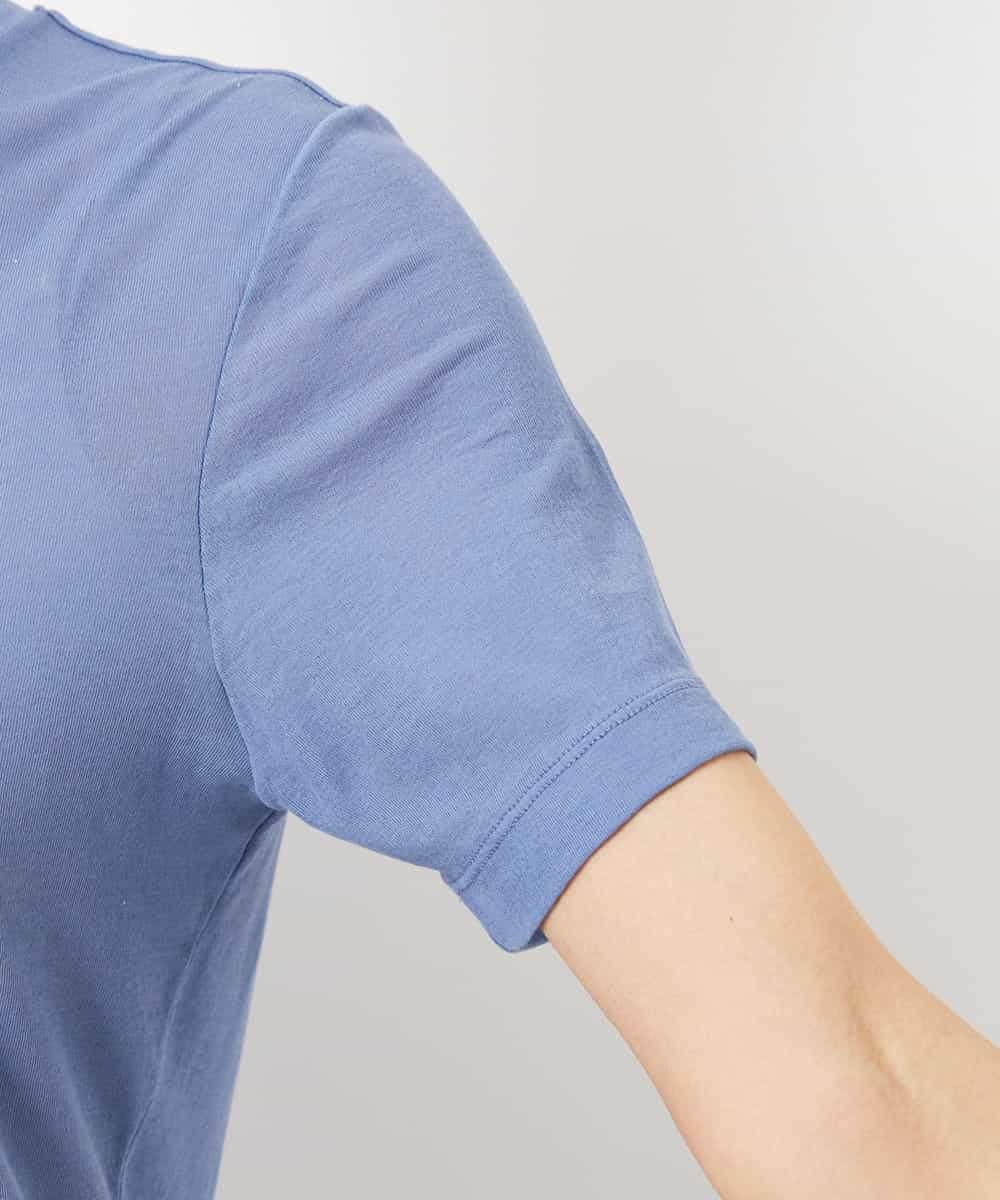 FMKGD11120 MICHEL KLEIN(ミッシェルクラン) シアークルーネック プルオーバー ブルー